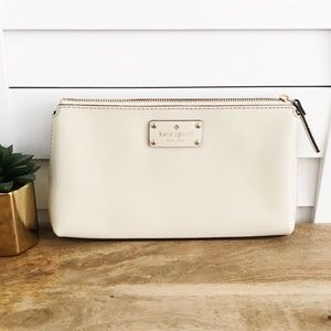 Kate Spade Clutch - White Tumbled Leather
